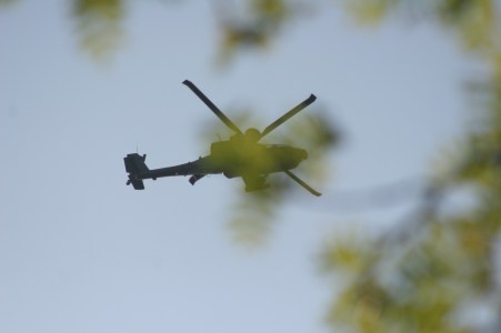 Apache Gunship over my house!